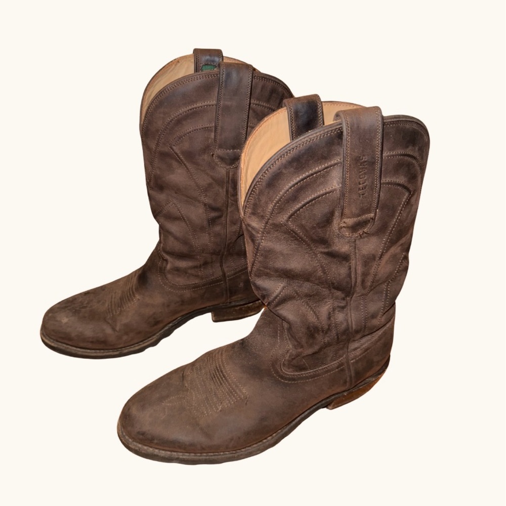 Brown Leather Cowboy Boots